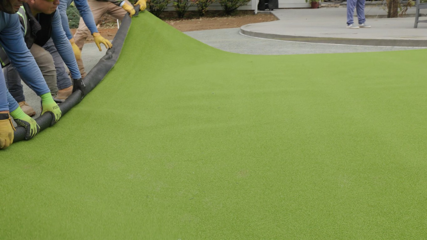 Playground & Safety Turf installation by artificial grass contractor in New Haven, CT